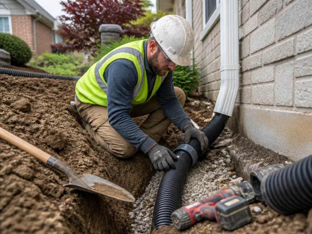 French Drain Tie-In